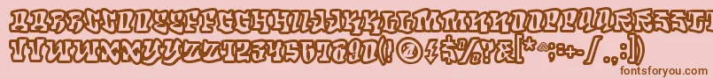 Roteflora Font – Brown Fonts on Pink Background