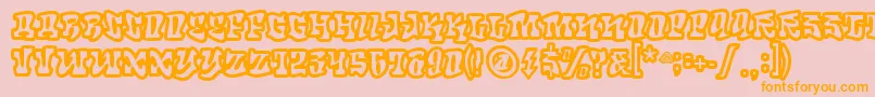 Roteflora Font – Orange Fonts on Pink Background