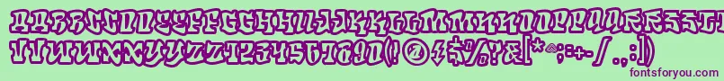 Roteflora Font – Purple Fonts on Green Background