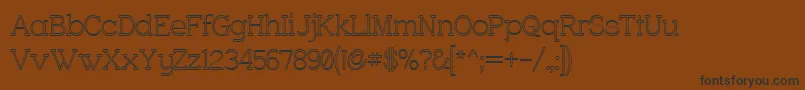 CharringtonOuter Font – Black Fonts on Brown Background
