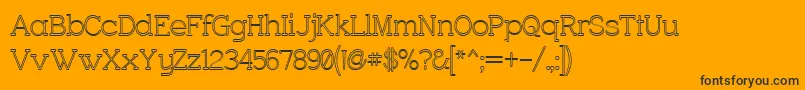 CharringtonOuter Font – Black Fonts on Orange Background