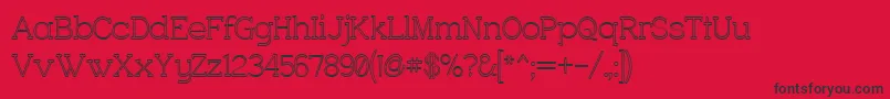 CharringtonOuter Font – Black Fonts on Red Background