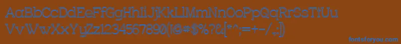 CharringtonOuter Font – Blue Fonts on Brown Background