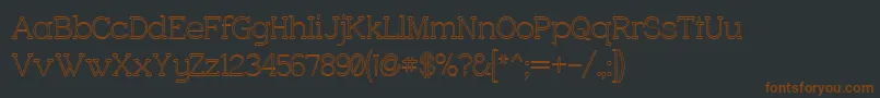 CharringtonOuter Font – Brown Fonts on Black Background