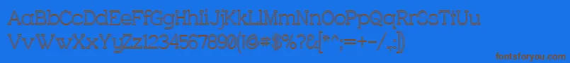 CharringtonOuter Font – Brown Fonts on Blue Background