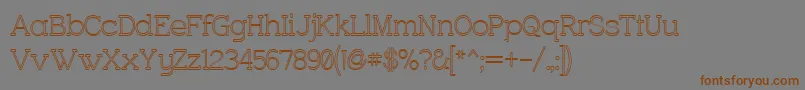 CharringtonOuter Font – Brown Fonts on Gray Background
