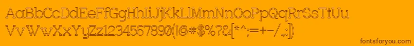 CharringtonOuter Font – Brown Fonts on Orange Background