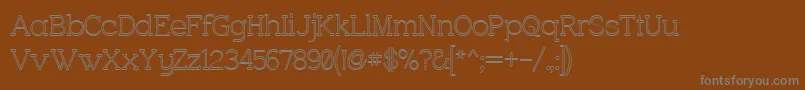 CharringtonOuter Font – Gray Fonts on Brown Background