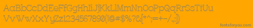 CharringtonOuter Font – Gray Fonts on Orange Background