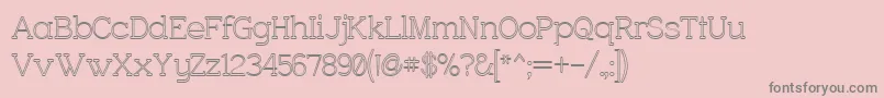 CharringtonOuter Font – Gray Fonts on Pink Background