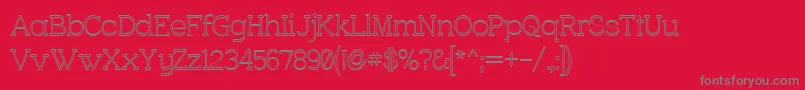 CharringtonOuter Font – Gray Fonts on Red Background