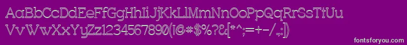 CharringtonOuter Font – Green Fonts on Purple Background