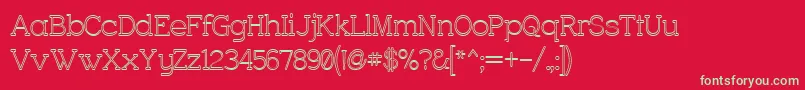 fuente CharringtonOuter – Fuentes Verdes Sobre Fondo Rojo