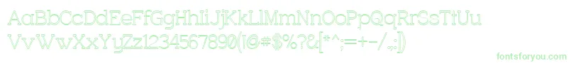 CharringtonOuter-Schriftart – Grüne Schriften auf weißem Hintergrund