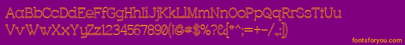 CharringtonOuter Font – Orange Fonts on Purple Background