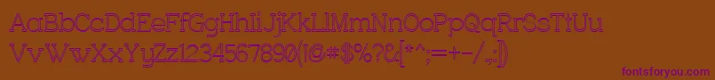 CharringtonOuter Font – Purple Fonts on Brown Background