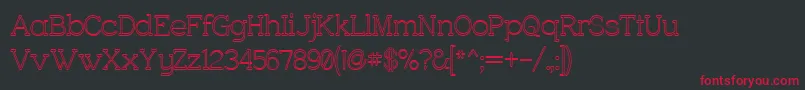 CharringtonOuter Font – Red Fonts on Black Background