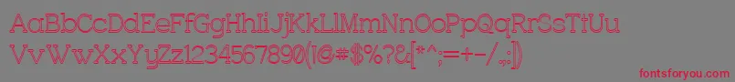 CharringtonOuter Font – Red Fonts on Gray Background
