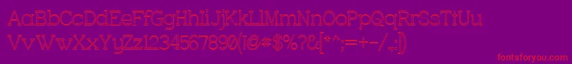 Шрифт CharringtonOuter – красные шрифты на фиолетовом фоне