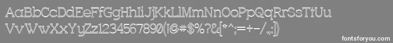 フォントCharringtonOuter – 灰色の背景に白い文字