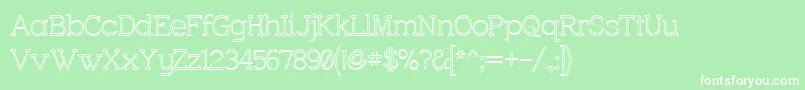 CharringtonOuter Font – White Fonts on Green Background