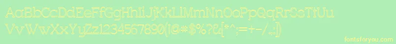 CharringtonOuter Font – Yellow Fonts on Green Background