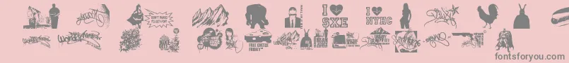 ThisIsMyTown21 Font – Gray Fonts on Pink Background