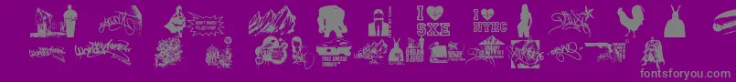 ThisIsMyTown21 Font – Gray Fonts on Purple Background