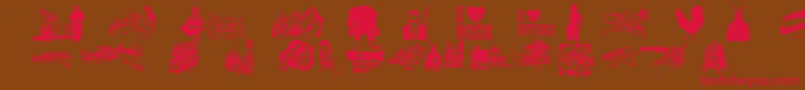 ThisIsMyTown21 Font – Red Fonts on Brown Background