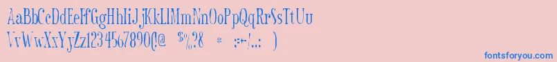 Sexsmithgaunt-Schriftart – Blaue Schriften auf rosa Hintergrund