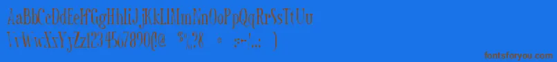 Sexsmithgaunt Font – Brown Fonts on Blue Background