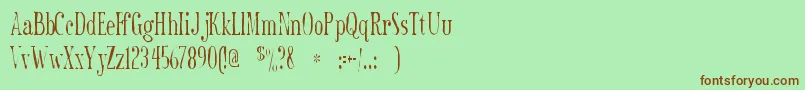 Sexsmithgaunt Font – Brown Fonts on Green Background