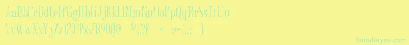 Sexsmithgaunt Font – Green Fonts on Yellow Background