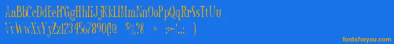Sexsmithgaunt Font – Orange Fonts on Blue Background