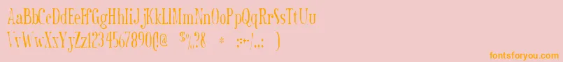 Sexsmithgaunt Font – Orange Fonts on Pink Background
