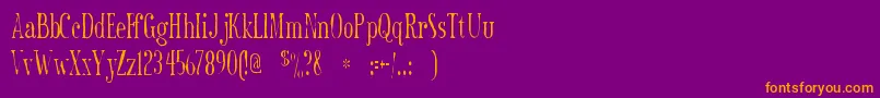 Sexsmithgaunt Font – Orange Fonts on Purple Background