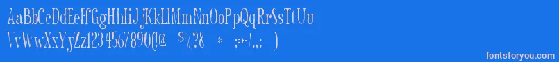 Sexsmithgaunt-Schriftart – Rosa Schriften auf blauem Hintergrund