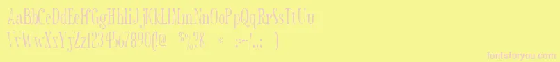 Sexsmithgaunt Font – Pink Fonts on Yellow Background