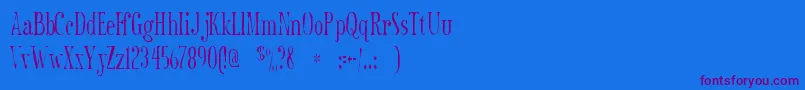 Sexsmithgaunt Font – Purple Fonts on Blue Background