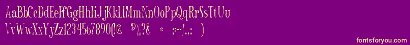 Sexsmithgaunt-Schriftart – Gelbe Schriften auf violettem Hintergrund