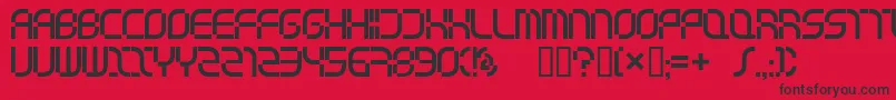 Music Television Selector Font – Black Fonts on Red Background
