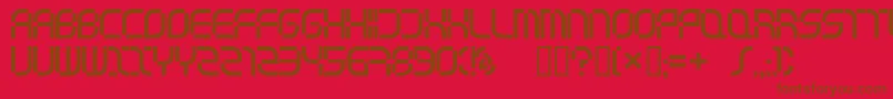 Music Television Selector Font – Brown Fonts on Red Background