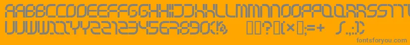 Music Television Selector Font – Gray Fonts on Orange Background