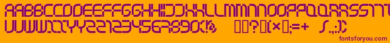 Music Television Selector Font – Purple Fonts on Orange Background