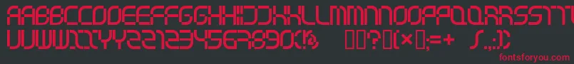 フォントMusic Television Selector – 黒い背景に赤い文字