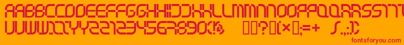 Music Television Selector Font – Red Fonts on Orange Background