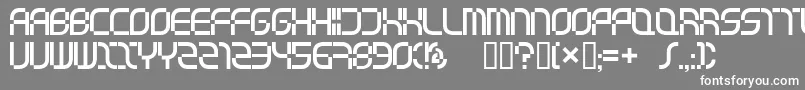 Music Television Selector Font – White Fonts on Gray Background
