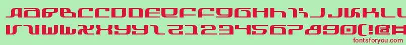 フォントInfinitye – 赤い文字の緑の背景
