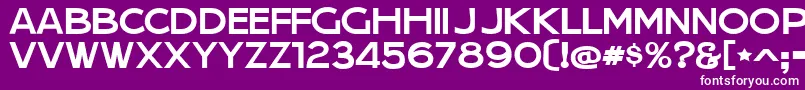 フォントJerasans – 紫の背景に白い文字