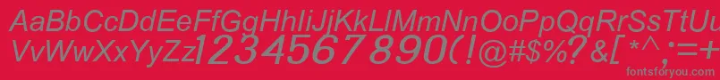 Ph342Italik Font – Gray Fonts on Red Background